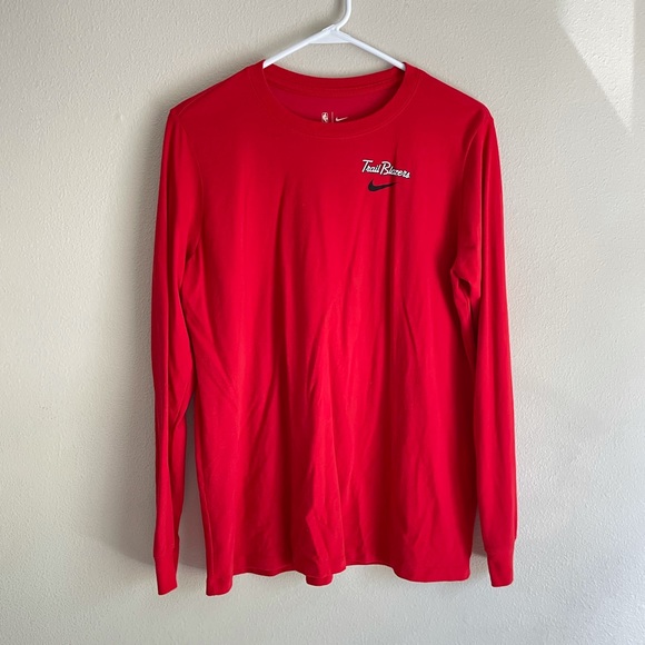 Women’s Nike Trail Blazers Long Sleeve T-Shirt L - Picture 1 of 6